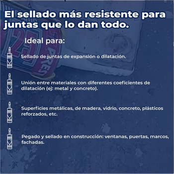 Sellador Poliuretano Presto PU25 Flex Negro 300 mL