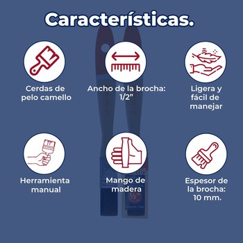 Brocha Byp Camelus pelo extra fino ½” pulgada