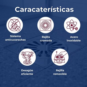 RESUMIDERO CUADRADO ANTICUCARACHAS 4X4"