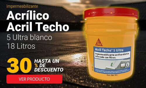 Impermeabilizante Acrílico Acril Techo 5 Ultra blanco 18L