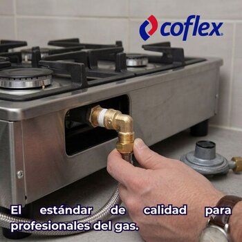 Codo Estufa Bronce 3/8 Flare X 1/2 F.I.P.