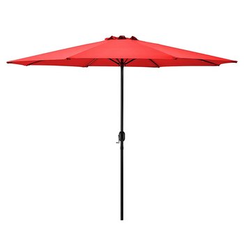 Sombrilla Jardín Manivela De Acero Roja