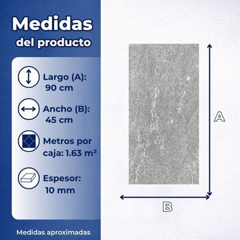 Piso Britton Tipo Piedra Cesantoni 45x90 cm Rectificado
