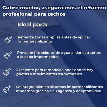 Malla de Tela Refuerzo Doble para impermeabilizar 1.10 X 100 M