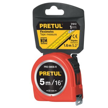 Flexómetro Pretul 5 m Varios Colores