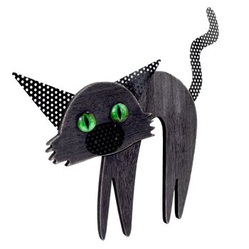 Figura decorativa mascota Black Cat 34 cm