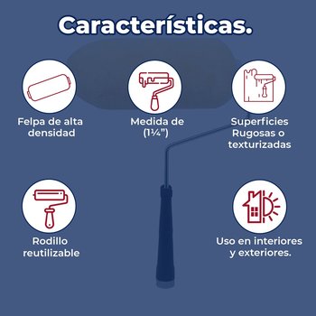 Rodillo de uso profesional para superficies rugosas BYP 1¼ pulg