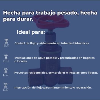 Válvula de Compuerta Roscable Tipo Husky 25 mm Urrea