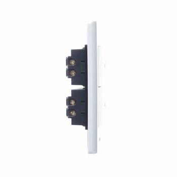 Placa 2 Apagadores Sencillos blanco marca Lucek