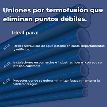 Tubo Hidráulico Tuboplus Rotoplas 1¼ Pulgadas