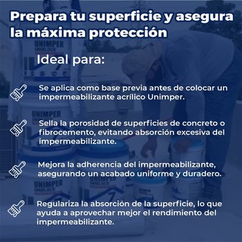 Sellador Acrílico Unimper Uniblock Azul 19 L