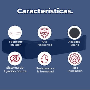 Porta papel de Rollo Higiénico Ébano Linea Quadratta Proyecta