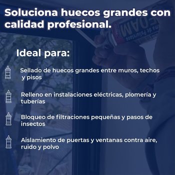 Espuma Poliuretano Presto Foam Secado Rápido 750 ml