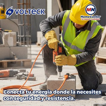 Extensión Eléctrica Volteck Naranja 10 m