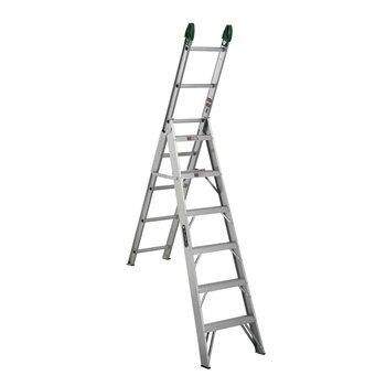 Escalera Aluminio Cuprum Convertible 13 Peldaños