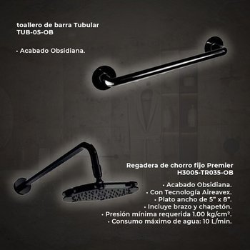 Paquete Griferia Obsidiana y Lavabo Helvex