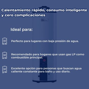 Calentador Deposito Maximus 59 L Gas natural 1 1/2 Servicio G15