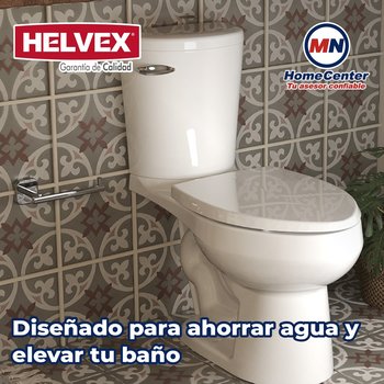 Sanitario WC Blanco Alargado Helvex Palanca 4.8L Option P