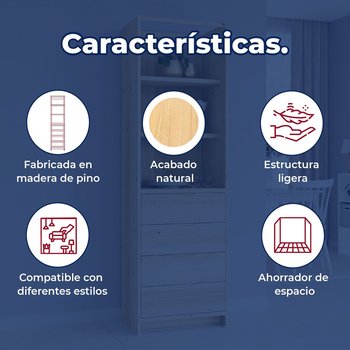 Cajonera Pino 4 Cajones EC4E