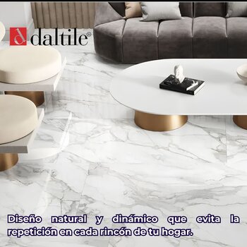 Piso Loria Blanco Daltile Rectificado 80X160 2.56 M2