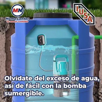 Bomba Sumergible 1HP agua limpia y turbia 127 V