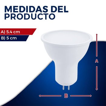 Lámpara LED MR16 5 W Estévez Luz Cálida 6 Piezas