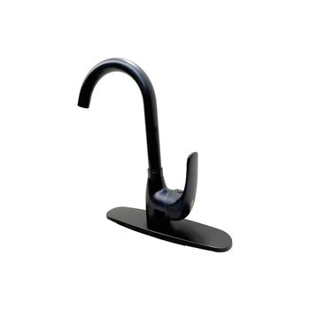 Llave Monomando al Piso Para Fregadero Rugo Acabado Negro