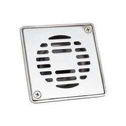 Coladera Cuadrada Coflex de Acero Inoxidable con rejilla PC-303