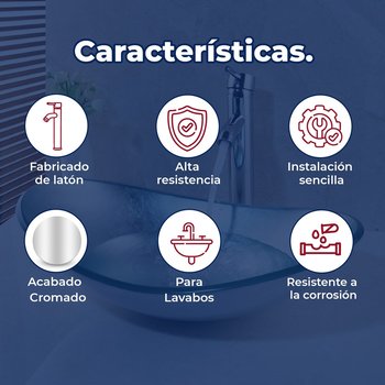 Llave Mezcladora Monomando Alta Para Lavabo Sin Cubierta Rugo