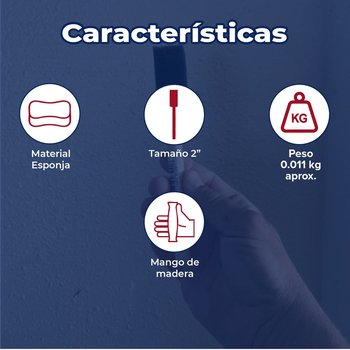 Brocha de Espuma Poliuretano mayor precisión BYP 2" Pulgadas