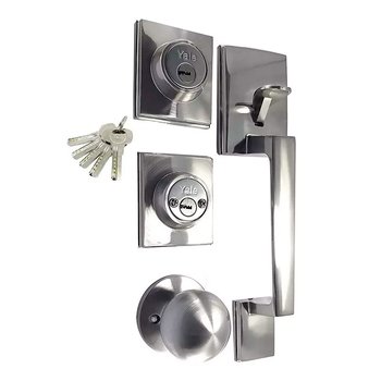Cerradura Entrada Gatillo Yale Nápoles Niquel Satinado Ll/Ll