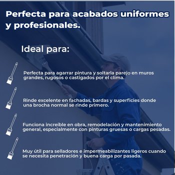 Brocha tipo "Mano de chango" de cerda natural BYP 2" Pulgadas