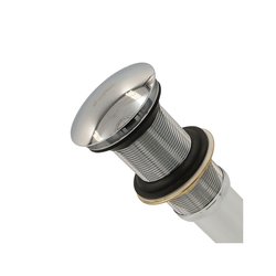 Contra Para Lavabo Cromada Tapón Push Coflex Sin Rebosadero