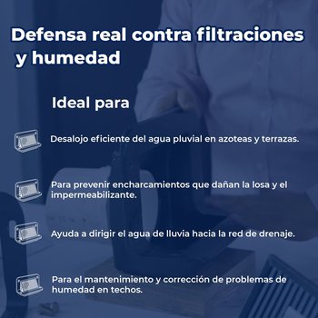 Coladera Pretil para Azotea Tubo 4 pulg de Roscar Helvex 4954