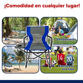 Silla plegable para camping o playa tipo director