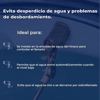 Válvula Flotador Para Tinaco Llenado Bronce ½ pulg Rugo