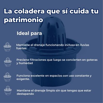 Coladera de Cúpula para Azotea Helvex 444