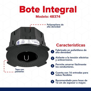 Bote Integral de Polietileno 10 cm Alto x 8 cm Diámetro