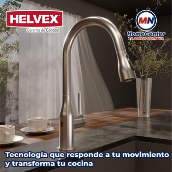 Llave Monomando de fregadero electrónico sensor Practika Helvex