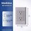 Placa de Contacto Duplex Color Plata Luxica