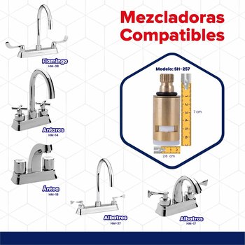 Mezcladora Lavabo Helvex 4 pulg Contra Rejilla Antea HM-18