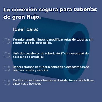 Cople Tuboplus 3 Pulgada Rotoplas Para Instalación Hidráulica
