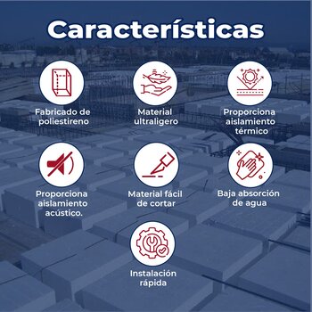 Casetón de Poliestireno Para Losas 40 x 40 x 10 cm