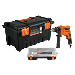 Combo Truper Rotomartillo Caja Herramienta Organizador