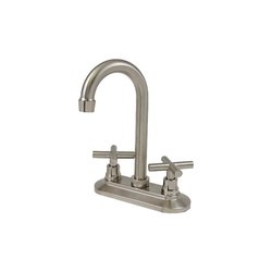Llave Mezcladora 4" Para Lavabo Tipo Bar Rugo Manerales Cruceta