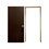 Paquete Puerta Tambor Chocolate 85X2.13 M Con Marco Pino Natural