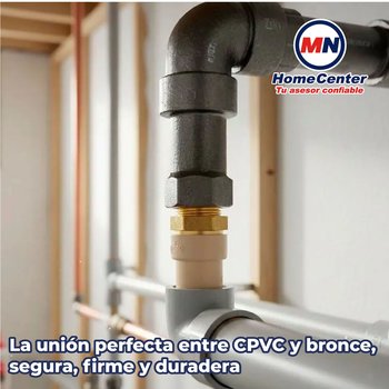 Conector CPVC Rosca Exterior Bronce 13 mm