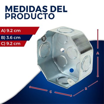 Caja octagonal 4x4 reforzada CCH4X4O