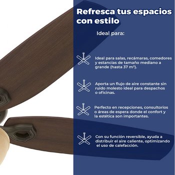 Ventilador Builder Deluxe 52 pulg Bronce nuevo Hunter