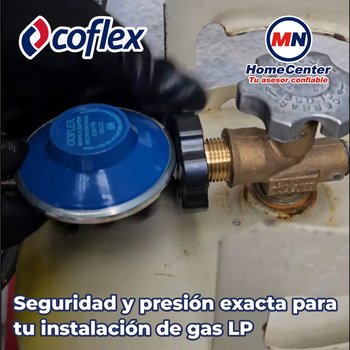 Regulador Gas LP 1 Vía Coflex Baja Presión Terminal 3/8 " Flare